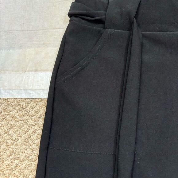 Ladies Maze Brand Black Paper‎ bag Style Skirt with Matching Belt Size Large - Picture 9 of 9